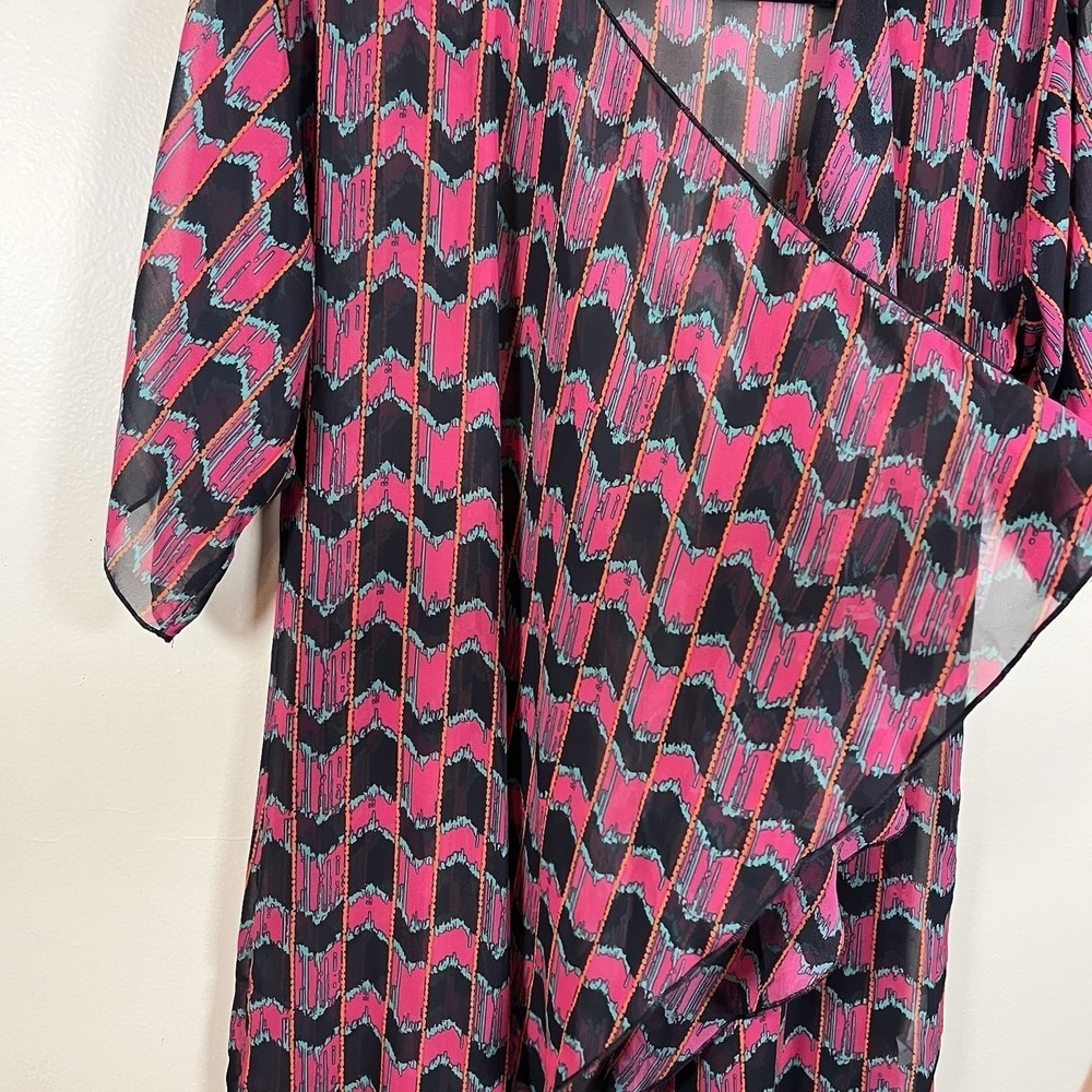 NWT LuLaRoe Sheer Fringe Kimono S Boho Duster Cardigan Festival Layering - Picture 6 of 10